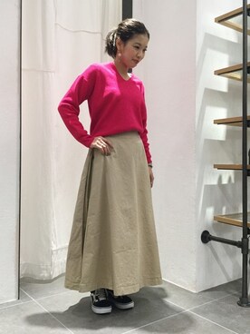 「MASTER&Co（マスターアンドコー）のアイテム（スカート）」を使った、JOURNAL STANDARD relume　ららぽーと海老名店さん（レディース・155cm）の冬コーディネート