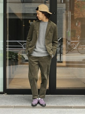「HUF」｜「アイテム（スリッポン）」を使った、YUKIさん（メンズ・176cm）の秋コーディネート