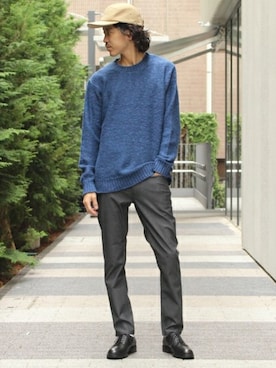 「アイテム（スニーカー、ブラック系）」を使った、YUKIさん（メンズ・176cm）の秋コーディネート