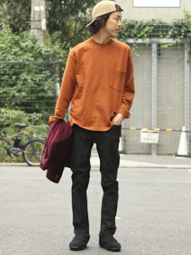 「NIKE（ナイキ）のアイテム（スリッポン）」を使った、YUKIさん（メンズ・176cm）の冬コーディネート