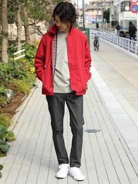 「2018ss」｜「アイテム（ブルゾン）」を使った、YUKIさん（メンズ・176cm）の冬コーディネート