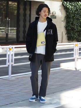 「hawaii」｜「アイテム（ブルゾン）」を使った、YUKIさん（メンズ・176cm）の冬コーディネート