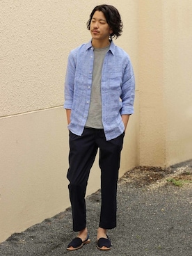 「ポケットＴシャツ」｜YUKIさん（メンズ・176cm）の春コーディネート