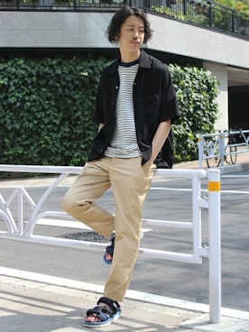 「suicoke（スイコック）のアイテム」を使った、YUKIさん（メンズ・176cm）の夏コーディネート