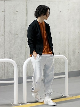 「Champion（チャンピオン）のアイテム（その他パンツ）」を使った、YUKIさん（メンズ・176cm）の秋コーディネート
