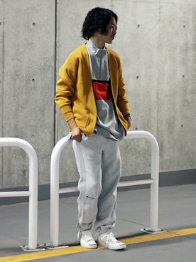 「Champion（チャンピオン）のアイテム（その他パンツ）」を使った、YUKIさん（メンズ・176cm）の秋コーディネート