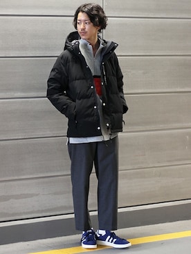 「JOURNAL STANDARD（ジャーナルスタンダード）のアイテム（ダウンジャケット/コート）」を使った、YUKIさん（メンズ・176cm）の秋コーディネート