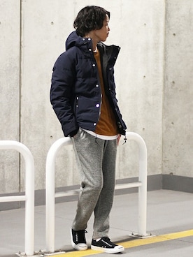 「JOURNAL STANDARD（ジャーナルスタンダード）のアイテム（ダウンジャケット/コート）」を使った、YUKIさん（メンズ・176cm）の秋コーディネート