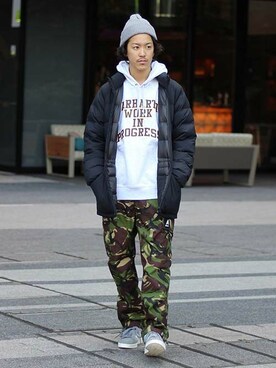 「Carhartt WIP（カーハートダブリューアイピー）のアイテム（トップス）」を使った、YUKIさん（メンズ・176cm）の秋コーディネート