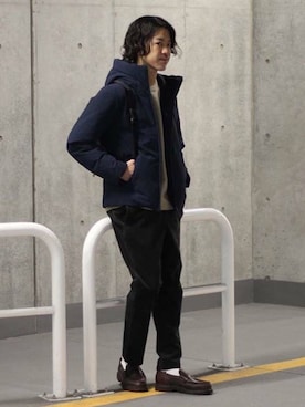 「JOURNAL STANDARD（ジャーナルスタンダード）のアイテム（ダウンジャケット/コート）」を使った、YUKIさん（メンズ・176cm）の秋コーディネート