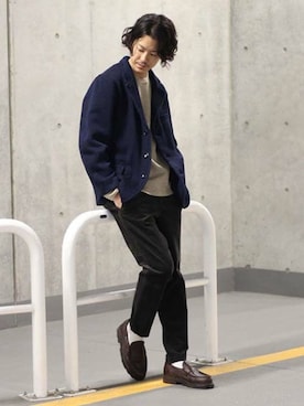 「JOURNAL STANDARD（ジャーナルスタンダード）のアイテム（その他パンツ）」を使った、YUKIさん（メンズ・176cm）の秋コーディネート