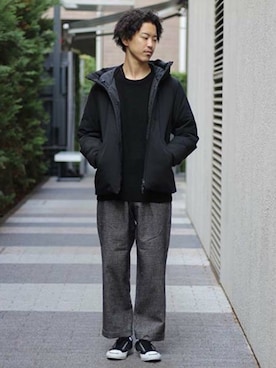 「JOURNAL STANDARD（ジャーナルスタンダード）のアイテム（ダウンジャケット/コート）」を使った、YUKIさん（メンズ・176cm）の冬コーディネート