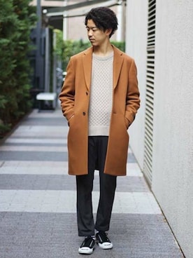 「アイラブCONVERSE」｜「アイテム（パンツ）」を使った、YUKIさん（メンズ・176cm）の冬コーディネート