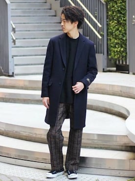 「アイラブCONVERSE」｜「アイテム（パンツ）」を使った、YUKIさん（メンズ・176cm）の冬コーディネート