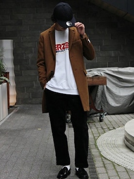 「JERZEES（ジャージーズ）のアイテム（スウェット）」を使った、YUKIさん（メンズ・176cm）の冬コーディネート