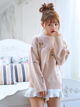 「GRL（グレイル）のアイテム（ピアス（両耳用））」を使った、GRLグレイル_OFFICIALさん（レディース・155cm）の冬コーディネート