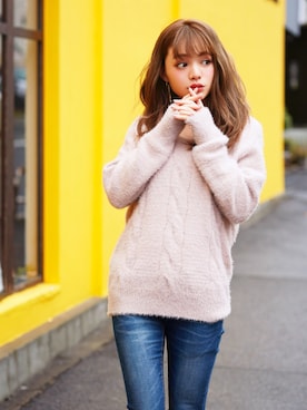 「リング」｜「アイテム（パンツ）」を使った、GRLグレイル_OFFICIALさん（レディース・155cm）の冬コーディネート