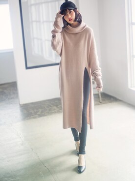 「GRL（グレイル）のアイテム（帽子）」を使った、GRLグレイル_OFFICIALさん（レディース・166cm）の冬コーディネート