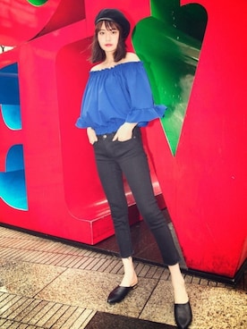 「GRL（グレイル）のアイテム（Tシャツ/カットソー）」を使った、GRLグレイル_OFFICIALさん（レディース・167cm）の春コーディネート