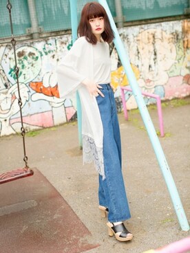 「GRL（グレイル）のアイテム（その他トップス）」を使った、GRLグレイル_OFFICIALさん（レディース・167cm）の春コーディネート