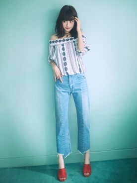 「GRL（グレイル）のアイテム（その他トップス）」を使った、GRLグレイル_OFFICIALさん（レディース・167cm）の春コーディネート