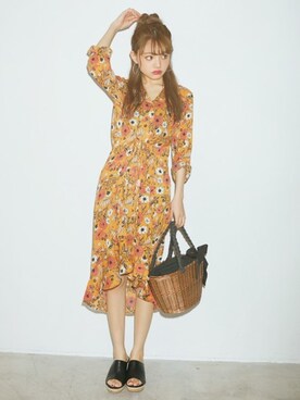 「GRL（グレイル）のアイテム（シャツワンピース）」を使った、GRLグレイル_OFFICIALさん（レディース・155cm）の夏コーディネート