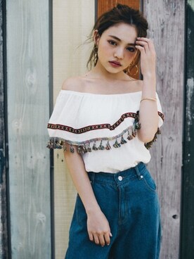 「GRL（グレイル）のアイテム（ピアス（両耳用））」を使った、GRLグレイル_OFFICIALさん（レディース・155cm）の夏コーディネート