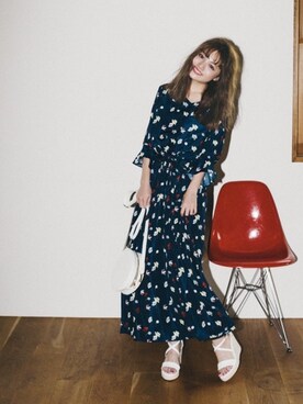 Grl グレイル の 花柄マキシワンピース ワンピース Wear