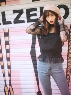 「アイテム（ハンチング/ベレー帽、ベージュ系）」を使った、GRLグレイル_OFFICIALさん（レディース・166cm）の秋コーディネート