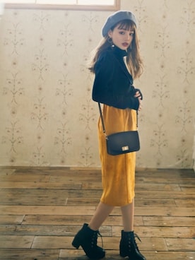 「GRL（グレイル）のアイテム（帽子）」を使った、GRLグレイル_OFFICIALさん（レディース・158cm）の秋コーディネート