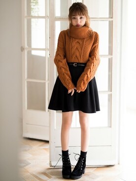「GRL（グレイル）のアイテム（レッグウェア）」を使った、GRLグレイル_OFFICIALさん（レディース・158cm）の秋コーディネート