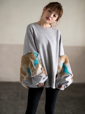 「GRL（グレイル）のアイテム（スウェット）」を使った、GRLグレイル_OFFICIALさん（レディース・158cm）の秋コーディネート