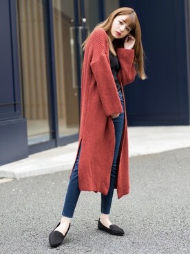 「アイテム（カーディガン/ボレロ、その他）」を使った、GRLグレイル_OFFICIALさん（レディース・158cm）の秋コーディネート