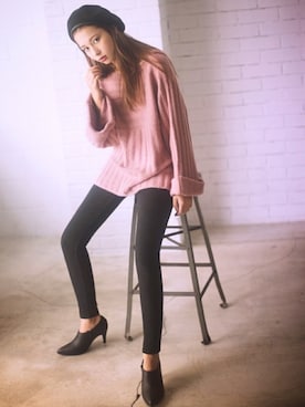 「GRL（グレイル）のアイテム（ハンチング/ベレー帽）」を使った、GRLグレイル_OFFICIALさん（レディース・165cm）の秋コーディネート