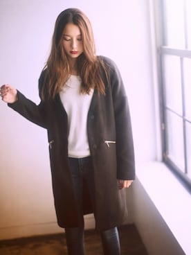 「GRL（グレイル）のアイテム（ダウンジャケット/コート）」を使った、GRLグレイル_OFFICIALさん（レディース・165cm）の秋コーディネート