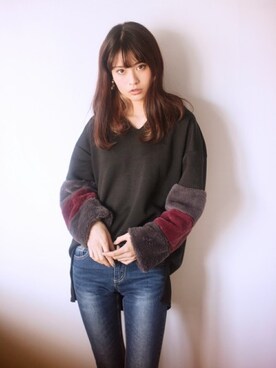 「GRL（グレイル）のアイテム（スウェット）」を使った、GRLグレイル_OFFICIALさん（レディース・167cm）の秋コーディネート