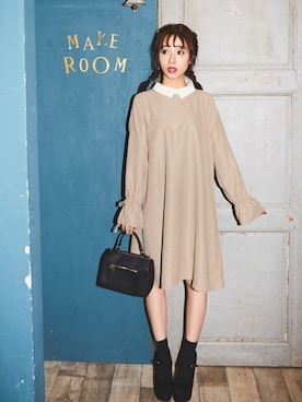 「GRL（グレイル）のアイテム（レッグウェア）」を使った、GRLグレイル_OFFICIALさん（レディース・158cm）の冬コーディネート
