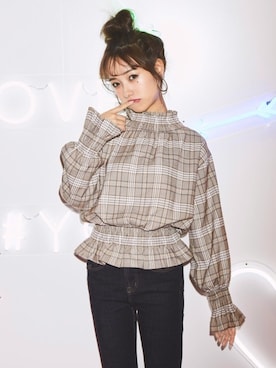 「GRL（グレイル）のアイテム（アクセサリー）」を使った、GRLグレイル_OFFICIALさん（レディース・158cm）の冬コーディネート