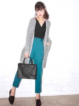 「黒ニット」｜GRLグレイル_OFFICIALさん（レディース・167cm）の冬コーディネート