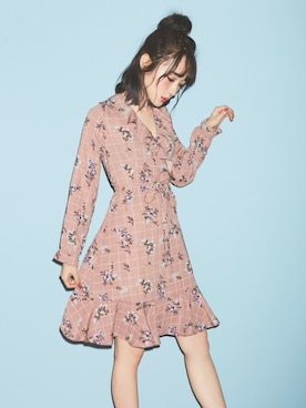 「アイテム（ワンピース、ピンク系）」を使った、GRLグレイル_OFFICIALさん（レディース・158cm）の冬コーディネート