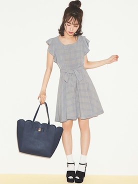 「GRL（グレイル）のアイテム（トートバッグ）」を使った、GRLグレイル_OFFICIALさん（レディース・158cm）の春コーディネート