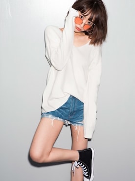 「GRL（グレイル）のアイテム（ピアス（両耳用））」を使った、GRLグレイル_OFFICIALさん（レディース・160cm）の春コーディネート