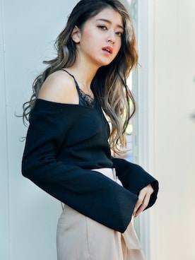 「GRL（グレイル）のアイテム（アンサンブル）」を使った、GRLグレイル_OFFICIALさん（レディース・166cm）の春コーディネート