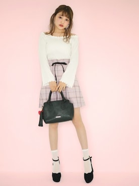 「GRL（グレイル）のアイテム（ハンドバッグ）」を使った、GRLグレイル_OFFICIALさん（レディース・158cm）の春コーディネート