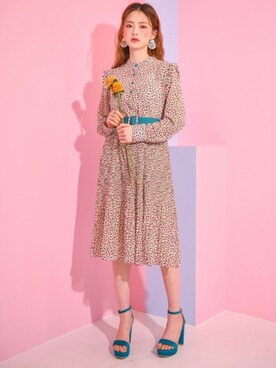 「肩フリル」｜「アイテム（ワンピース/ドレス）」を使った、GRLグレイル_OFFICIALさん（レディース・165cm）の春コーディネート