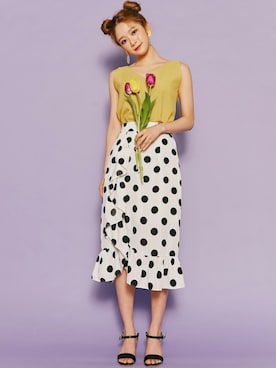 「Vネック」｜GRLグレイル_OFFICIALさん（レディース・166cm）の春コーディネート