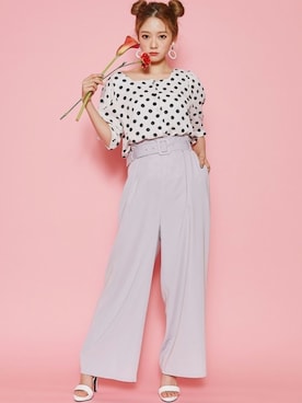 「GRL（グレイル）のアイテム（アクセサリー）」を使った、GRLグレイル_OFFICIALさん（レディース・166cm）の春コーディネート