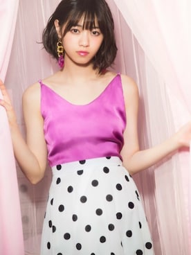 「GRL（グレイル）のアイテム（キャミソール）」を使った、GRLグレイル_OFFICIALさん（レディース・159cm）の春コーディネート