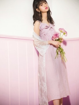 「アイテム（イヤリング、ピンク系）」を使った、GRLグレイル_OFFICIALさん（レディース・158cm）の春コーディネート