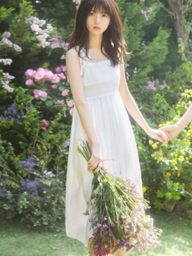 「GRL（グレイル）のアイテム（ワンピース/ドレス）」を使った、GRLグレイル_OFFICIALさん（レディース・158cm）の春コーディネート